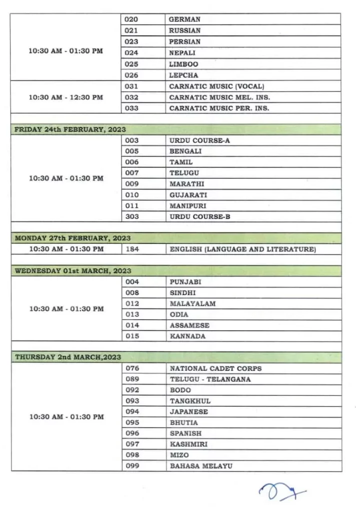 CBSE 10th Date Sheet 2023 - CBSE Class 10 Exam Date 2023 PDF Download