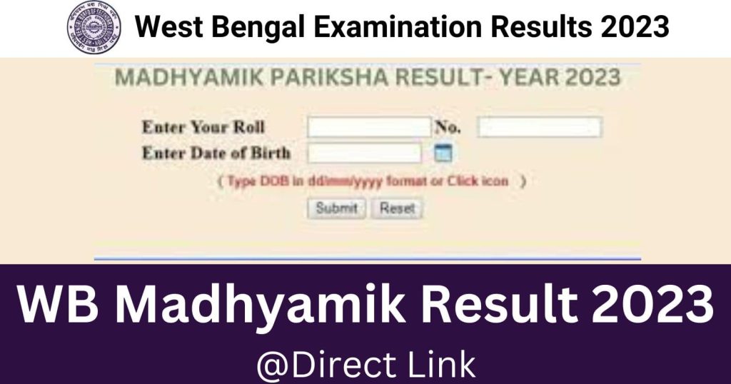 WB Madhyamik Result 2023 Date - WBBSE 10th Result Name, Roll No Wise Link @wbresults.nic.in