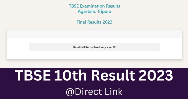 Tripura Madhyamik Result 2023, Check TBSE Class 10th Result Marksheet @tbresults.tripura.gov.in
