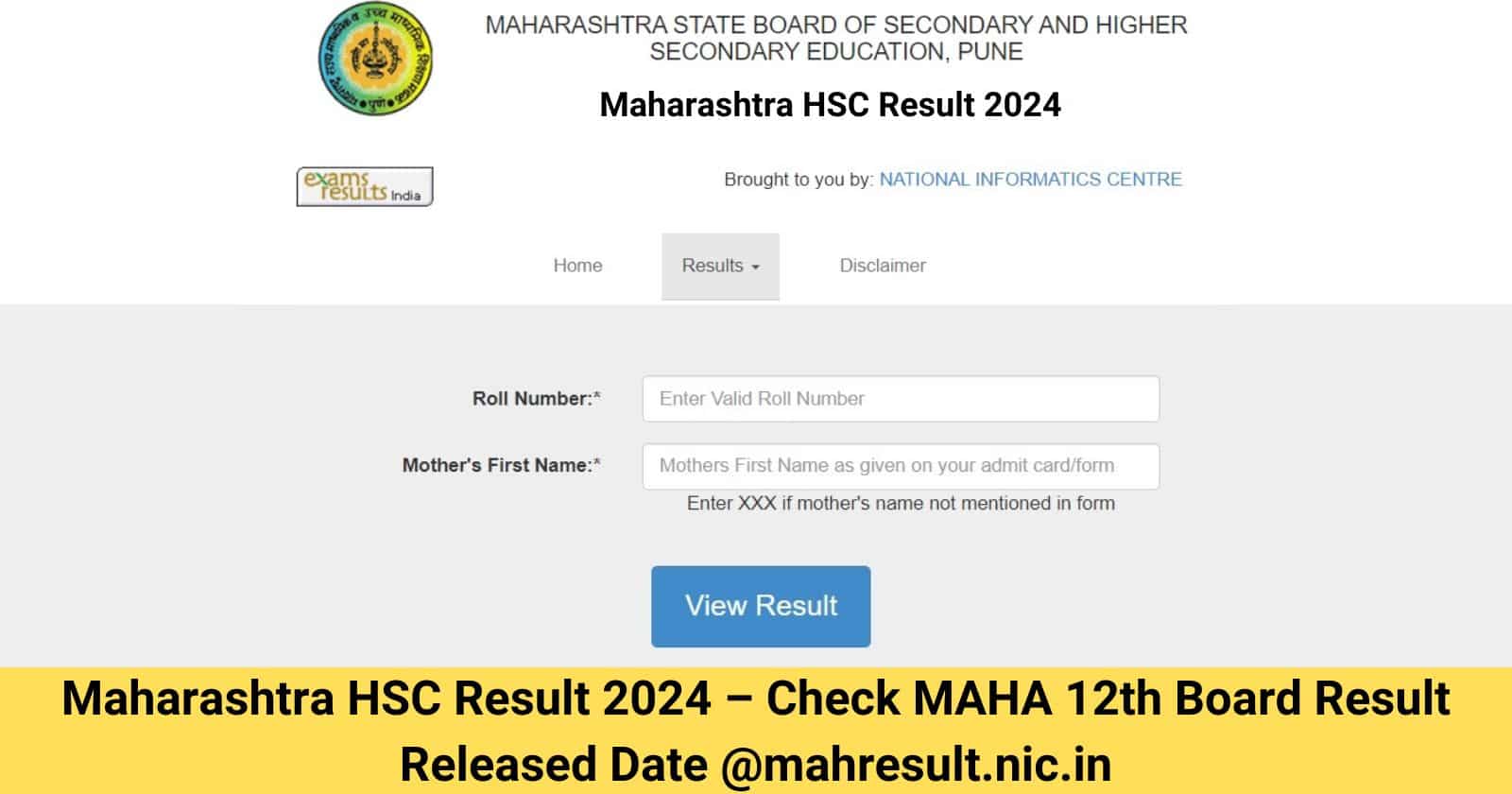 Maharashtra HSC Result 2024 OUTCheck MAHA 12th Board Result Released